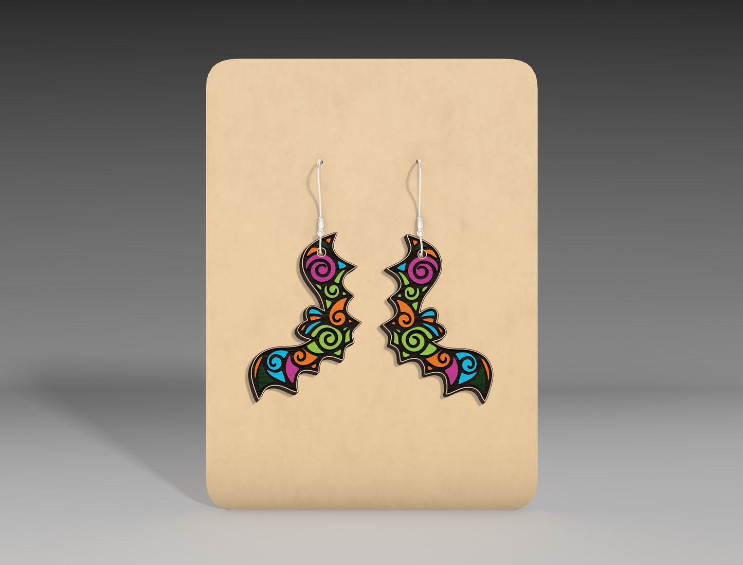 Halloween Bat Earrings SVG Bundle 8 Designs for LightBurn Glowforge xTool