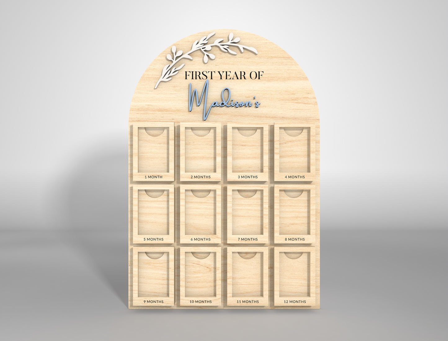 Personalized First Year Frame SVG for Glowforge and LightBurn