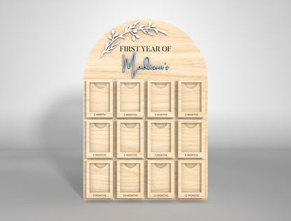 Personalized First Year Frame SVG for Glowforge and LightBurn