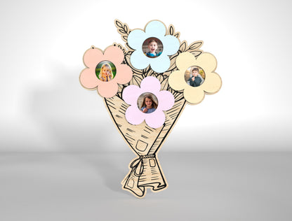Mother's Day Flower Photo Frame SVG Bouquet for LightBurn and xTool