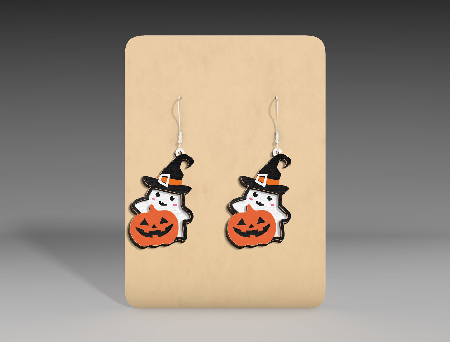 Cute Halloween Ghost Earrings SVG Bundle 17 Designs for Glowforge xTool LightBurn