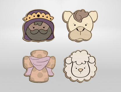 Christian Stud Earrings SVG Bundle Nativity Bible Icons 23 Designs for Glowforge