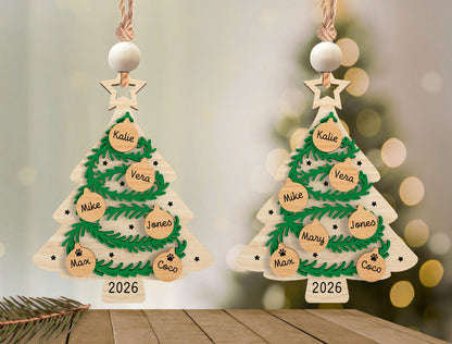 Personalized Family Christmas Tree Ornament SVG Bundle 4