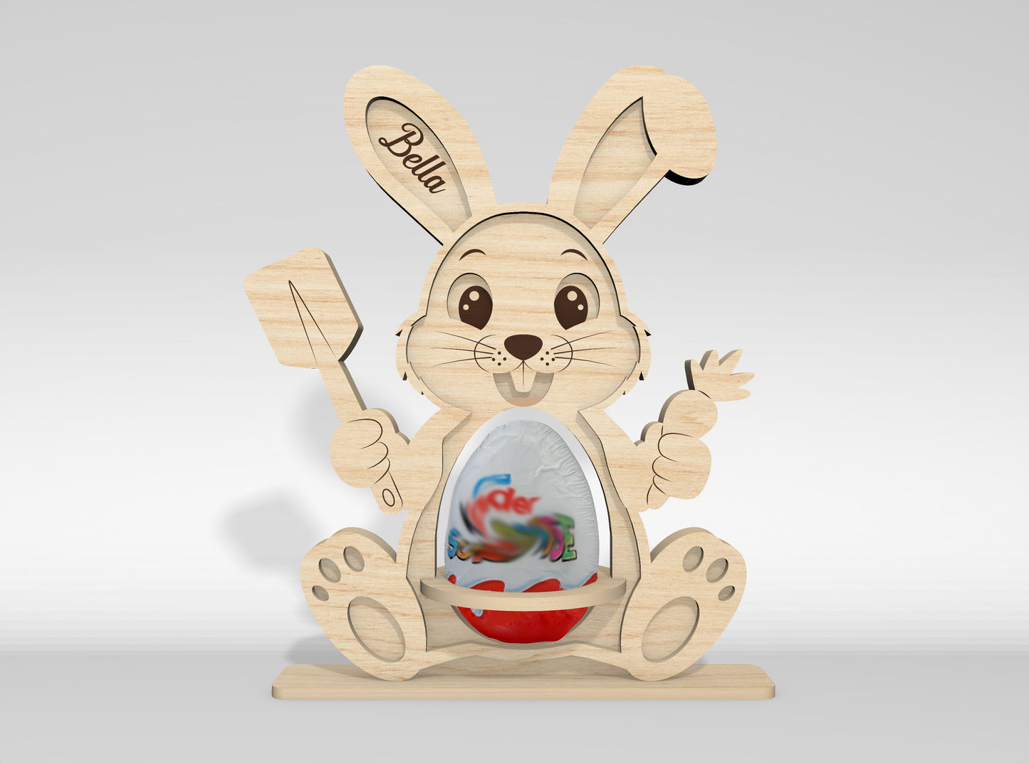 Easter Bunny Kinder Egg Holder SVG 12 Designs Laser Cut for LightBurn and xTool