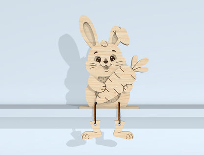 Easter Bunny Shelf Sitters SVG Bundle for LightBurn and Glowforge