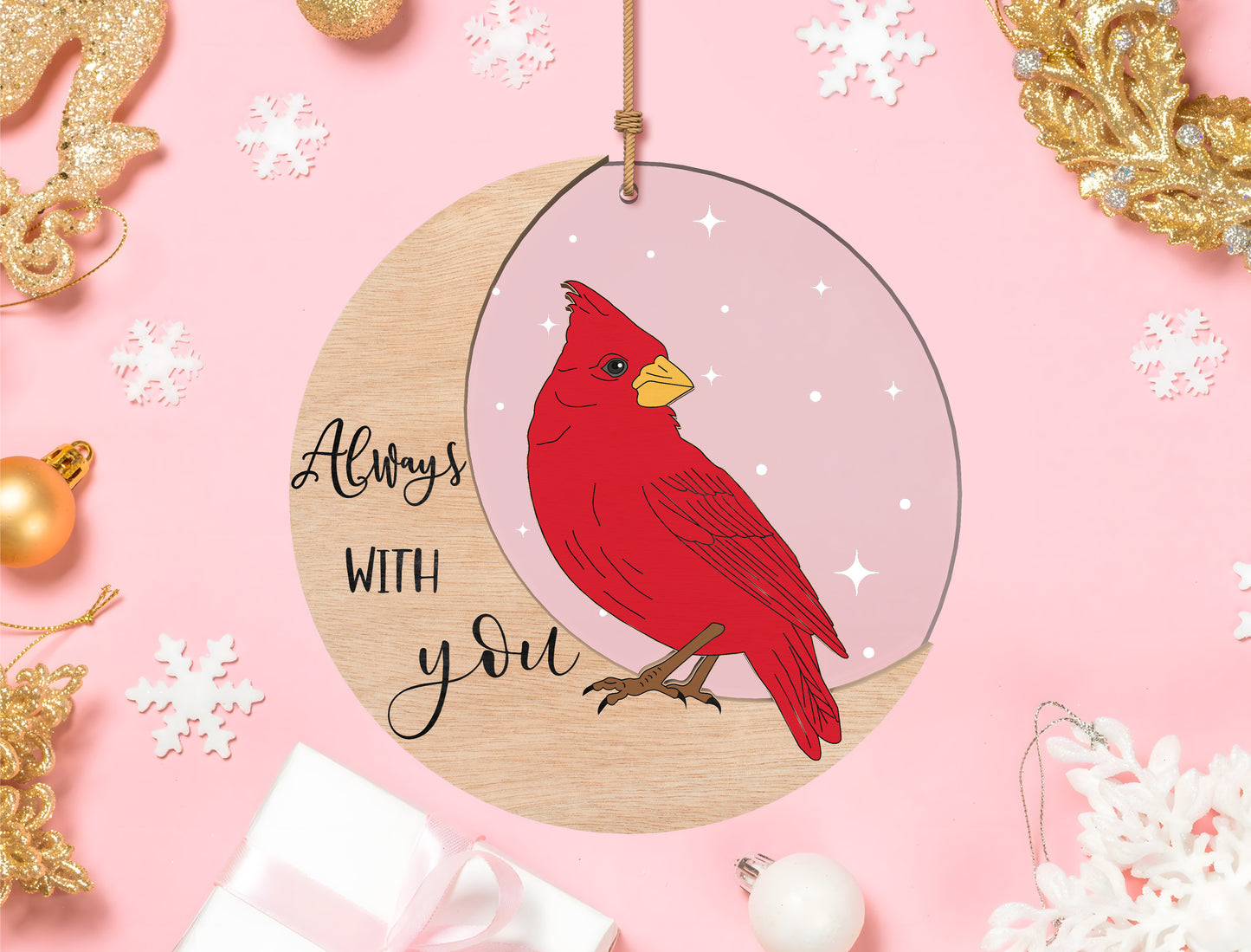 Cardinal Acrylic Ornament SVG Laser Cut File Bundle
