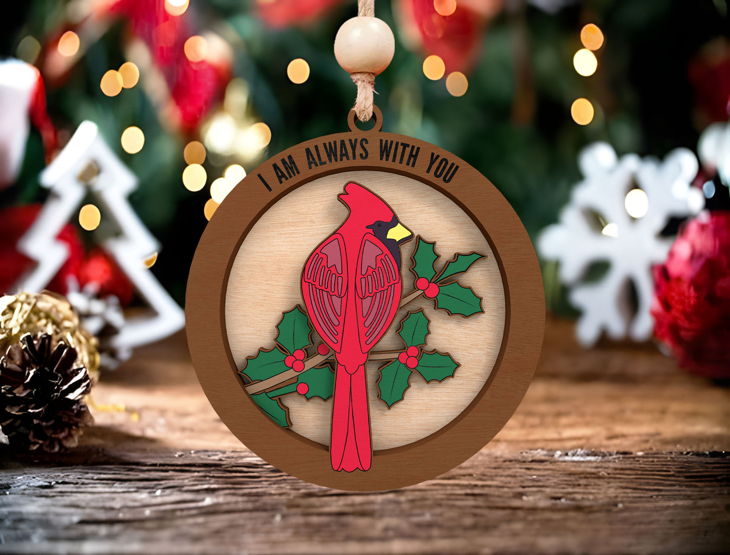 Cardinal Memorial Ornament SVG Bundle for Glowforge and LightBurn