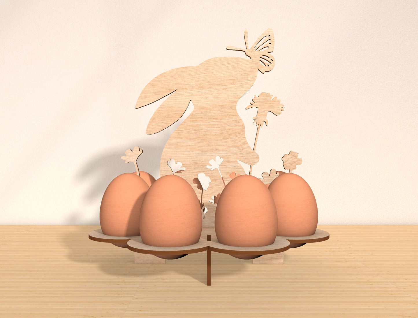 Easter Egg Holder Stand SVG Bundle Bunny Floral for LightBurn and xTool
