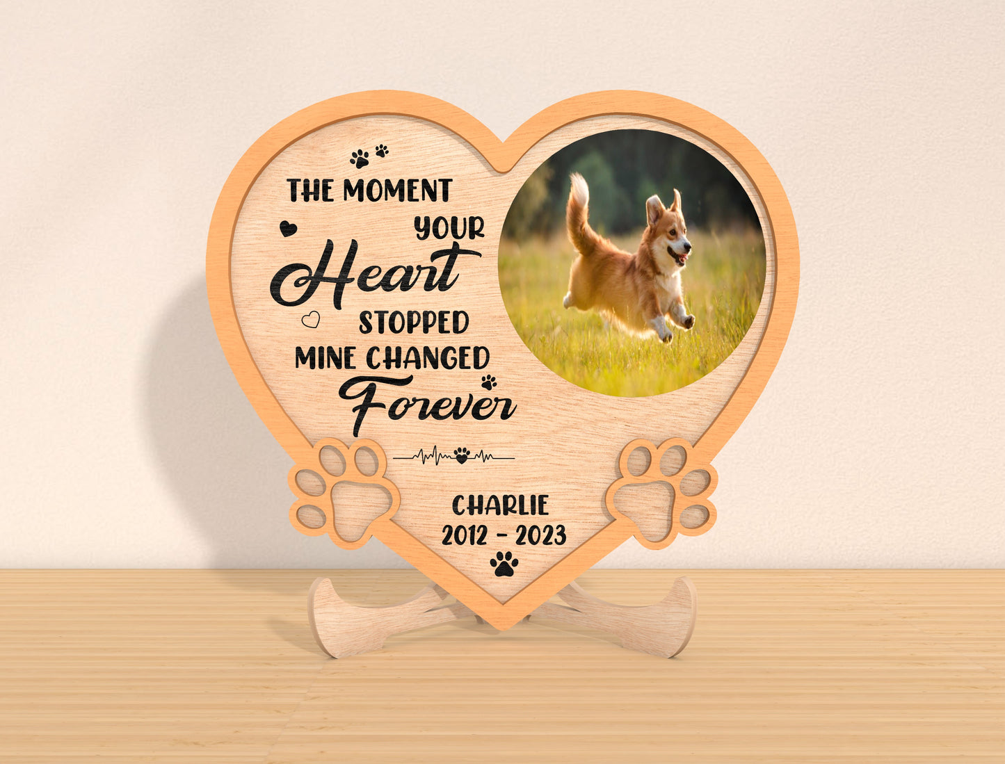 Pet Memorial Heart Photo SVG Laser Cut File for xTool and Glowforge