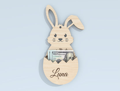 Personalized Easter Bunny Money Holder SVG Bundle for Glowforge