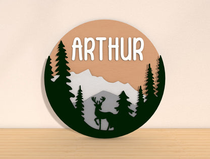 Mountain Name Sign SVG for Glowforge and xTool Laser Cut File