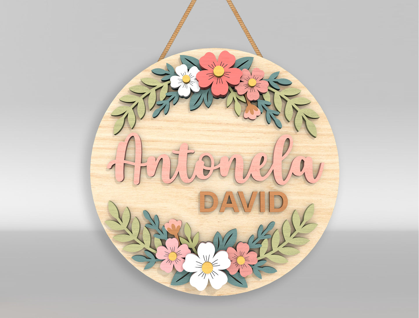 Personalized Nursery Door Sign SVG for Glowforge and xTool