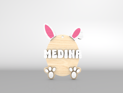 Baby Bunny Footprint Tabletop Sign SVG Easter Announcement for Glowforge