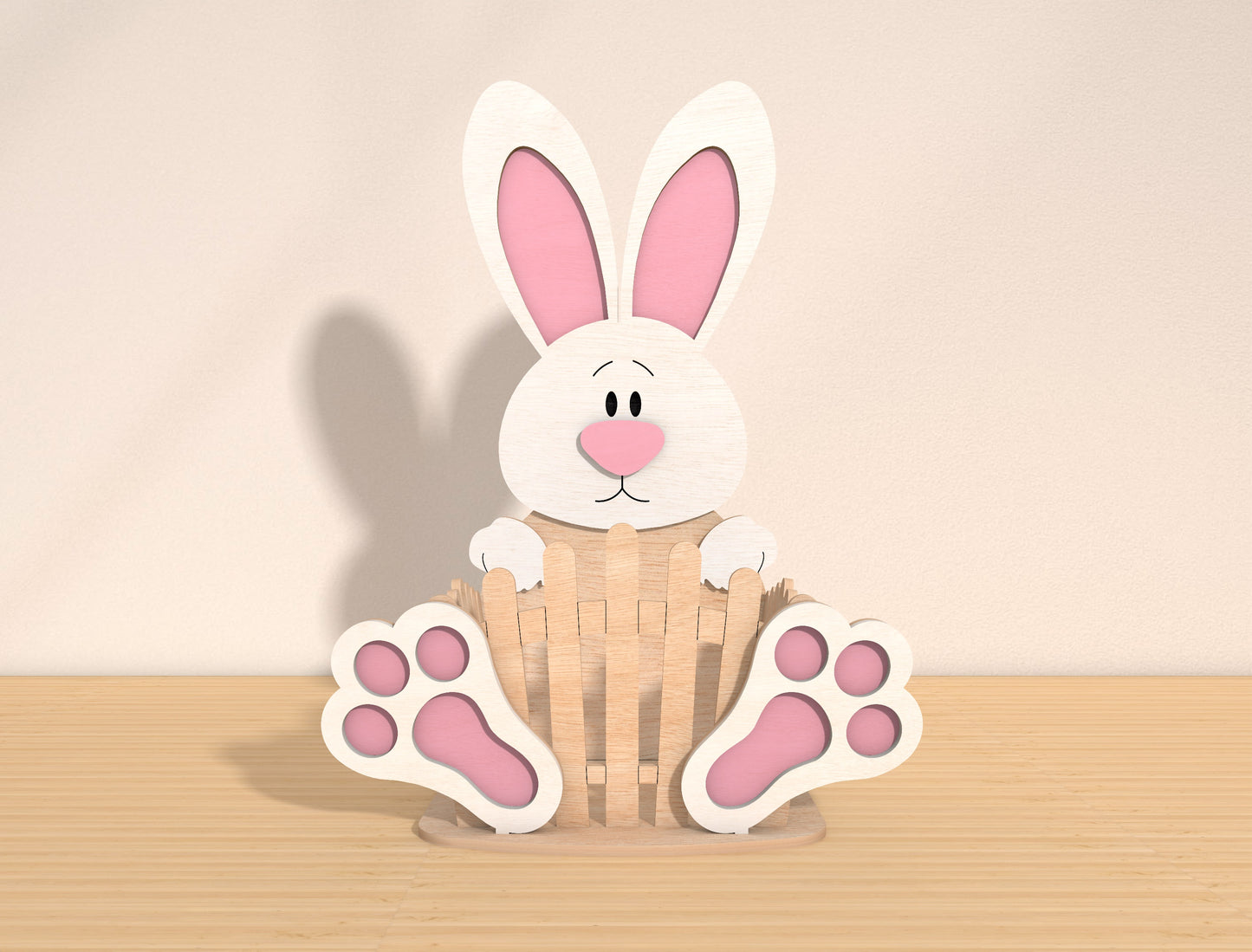 Easter Bunny Basket Holder SVG Bundle Cute Candy for Glowforge and xTool