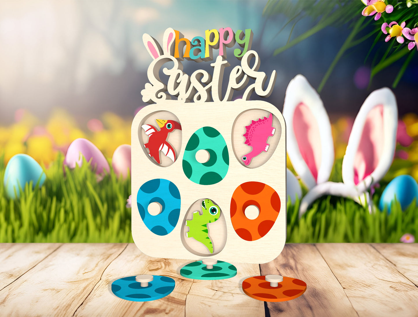 Easter Egg Board Game SVG Wooden Egg Matching Kids for Glowforge and xTool
