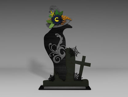 Halloween Raven Crow SVG Bundle for Glowforge xTool LightBurn 3 Designs