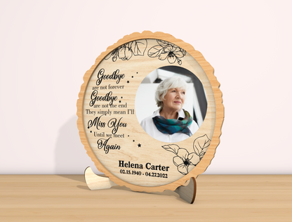Memorial Round Photo Sign SVG Laser Cut File for Glowforge