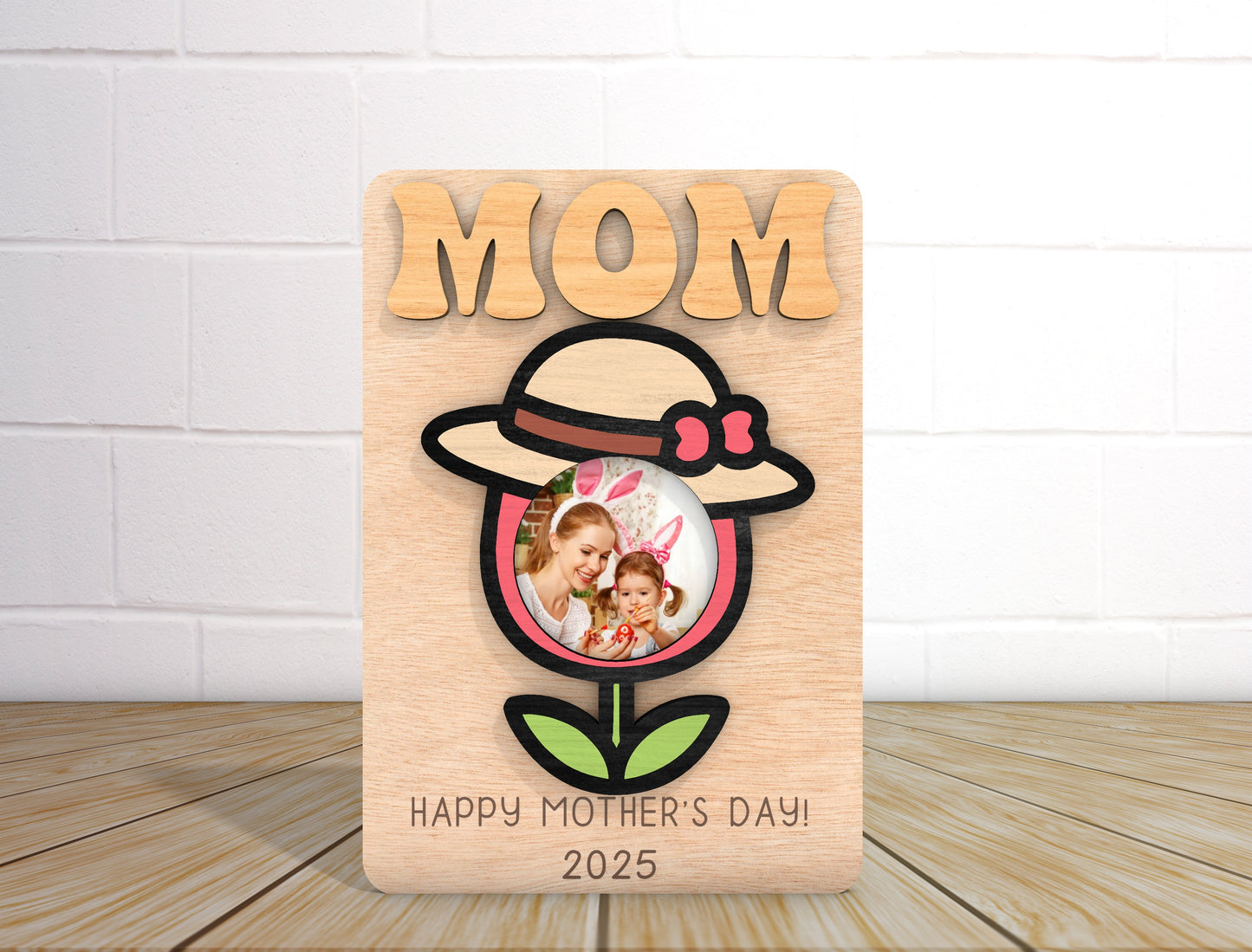Mom Tulip Photo Frame SVG Bundle Mother's Day for LightBurn and xTool