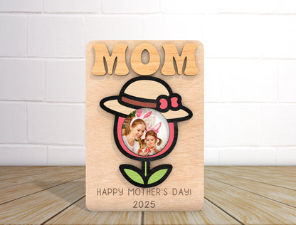Mom Tulip Photo Frame SVG Bundle Mother's Day for LightBurn and xTool