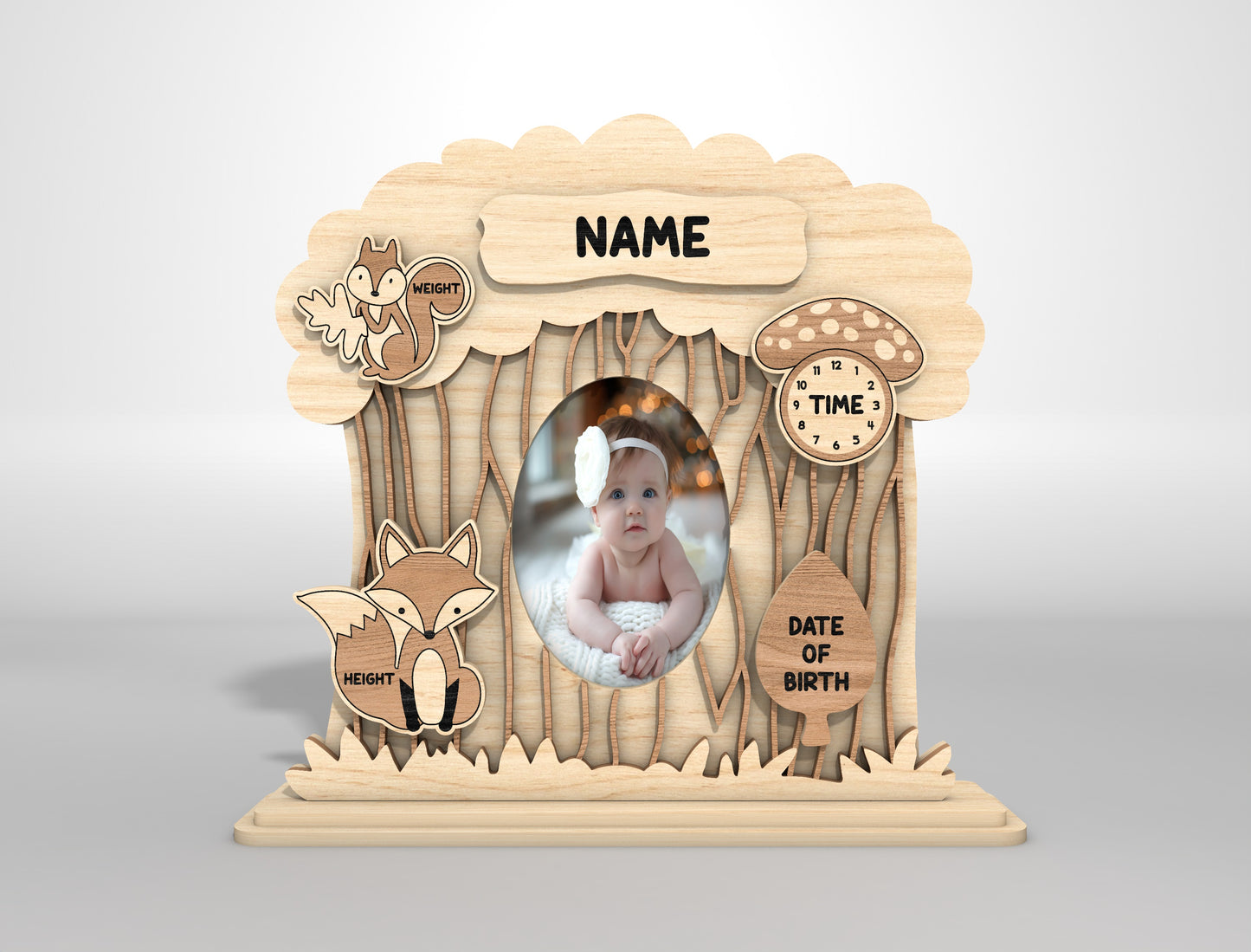 Personalized Family Photo Frame SVG Bundle for Glowforge and xTool