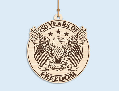 250 Years Eagle Ornament SVG Bundle for Glowforge and LightBurn
