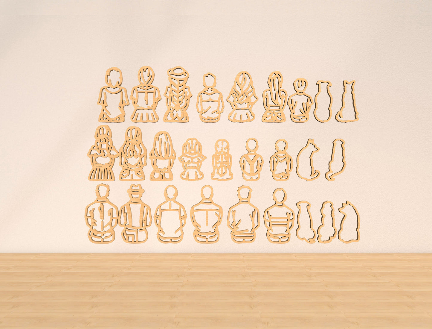 Personalized Family Sign SVG Custom Name Tabletop Laser Cut File for Glowforge and xTool