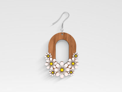 Floral Arch Earring SVG Bundle for Glowforge and LightBurn