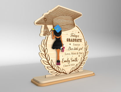Personalized Graduation Girl Sign SVG for Glowforge and LightBurn