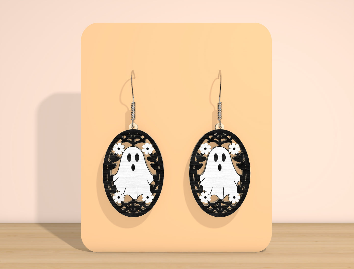 Halloween Ghost Earring SVG Bundle for Glowforge xTool LightBurn