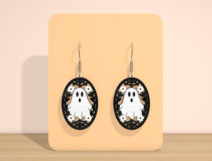 Halloween Ghost Earring SVG Bundle for Glowforge xTool LightBurn