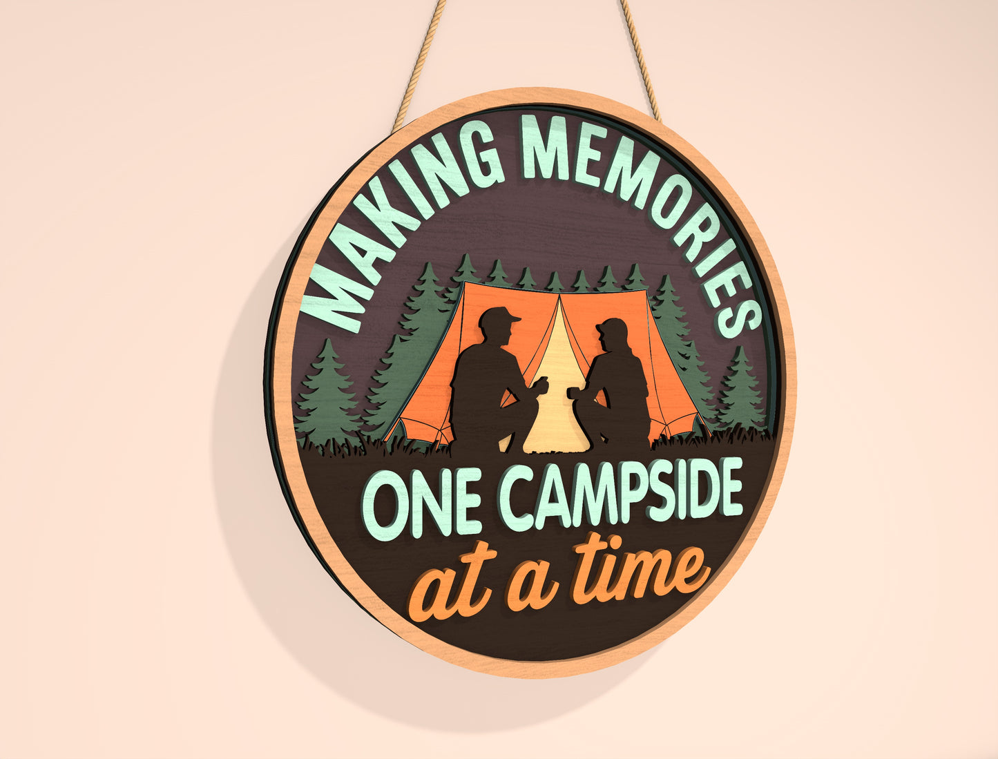 Camping Door Sign Bundle SVG for LightBurn and Glowforge Laser Cut File