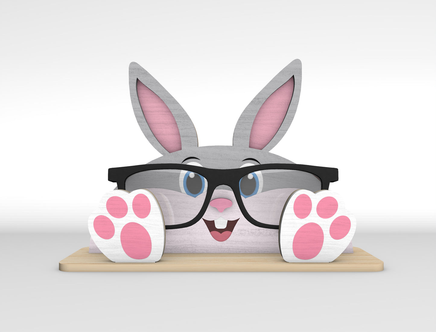 Easter Bunny Glasses Holder SVG Bundle Wooden Desk 5 Designs for LightBurn