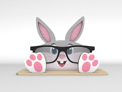 Easter Bunny Glasses Holder SVG Bundle Wooden Desk 5 Designs for LightBurn