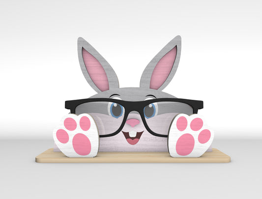 Easter Bunny Glasses Holder SVG Bundle Wooden Desk 5 Designs for LightBurn