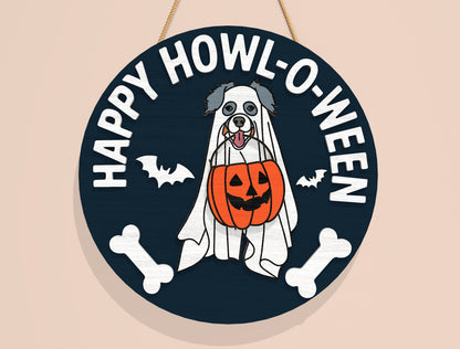 Happy Howl-O-Ween Dog SVG Bundle Laser Cut File | 12 Halloween Dog Designs | Funny Pet Decor | Glowforge, xTool, LightBurn, etc.
