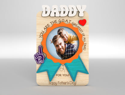 "Grillly The Flippin Best" Dad BBQ Photo Frame SVG Laser Cut File for xTool and LightBurn