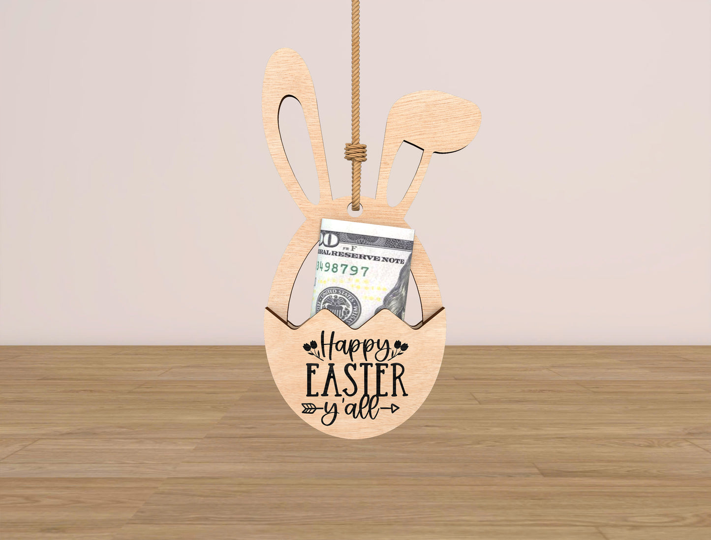 Easter Bunny Money Holder Ornament SVG Bundle for Glowforge and xTool
