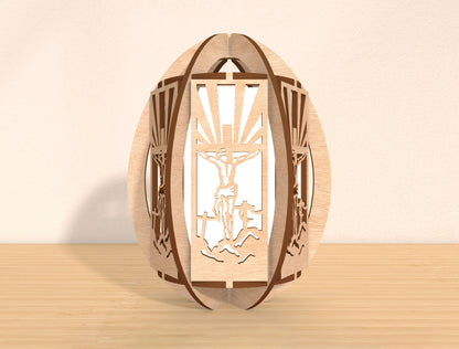 Easter Egg Lantern SVG Bundle Decorative Egg 5 Designs for Glowforge and xTool