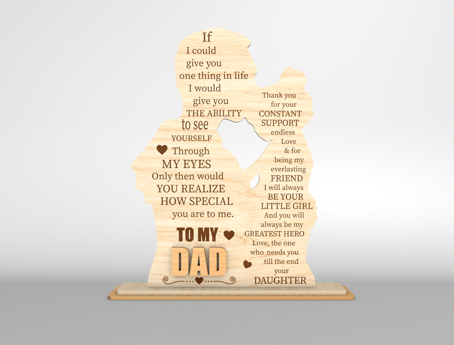 Mom and Dad Couple Tabletop Sign SVG for Glowforge and xTool