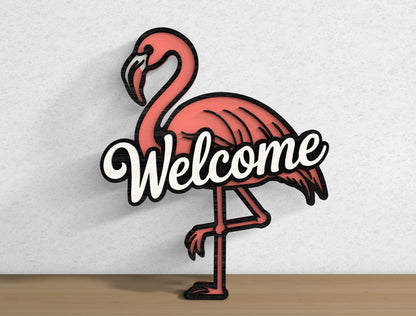 Butterfly Welcome Door Hanger SVG Bundle with 10 Tropical Designs for Glowforge