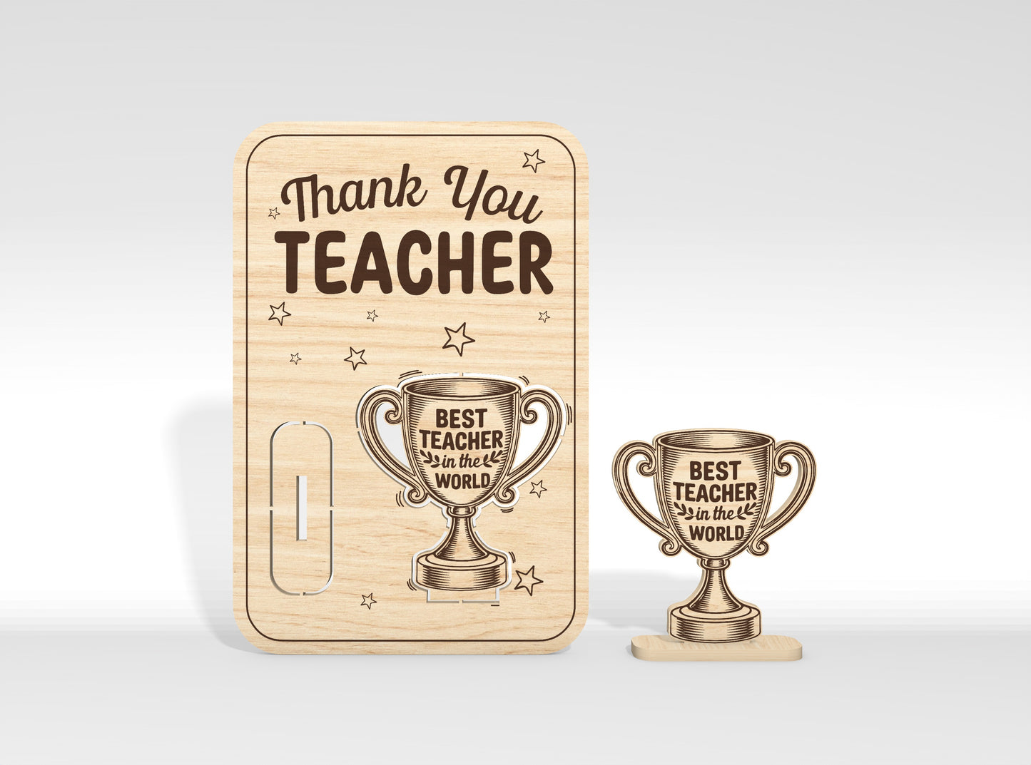 Teacher Appreciation Card Laser Cut File SVG Laser Cut File for xTool and Glowforge