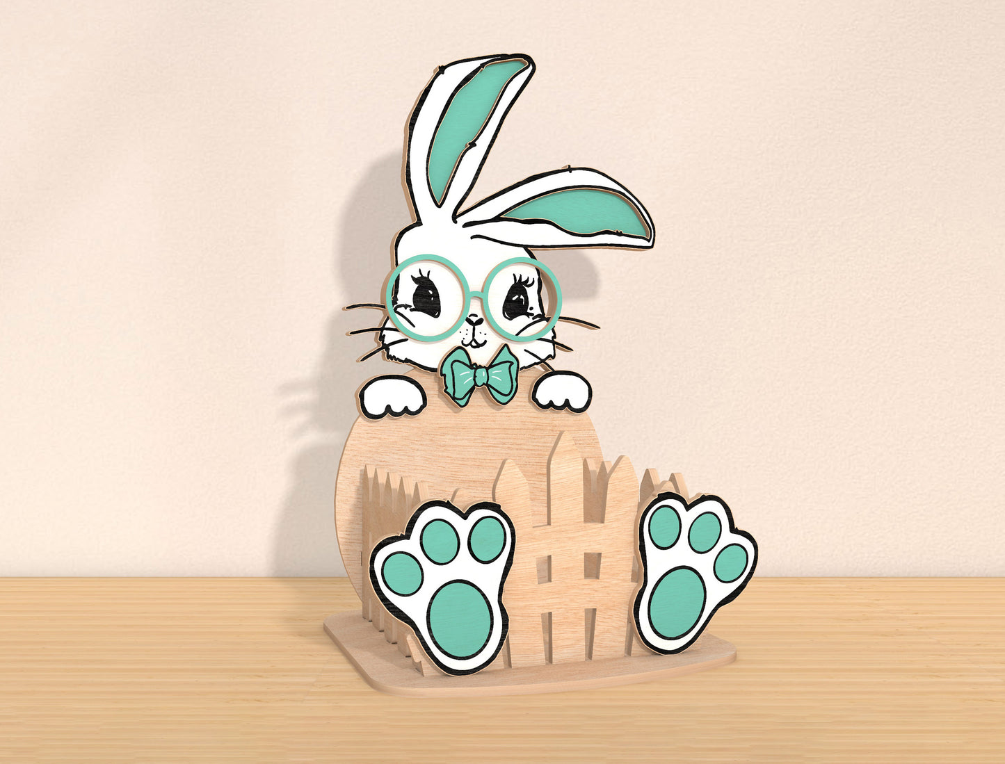 Bunny Basket Holder SVG Bundle Cute Rabbit Candy Easter for Glowforge
