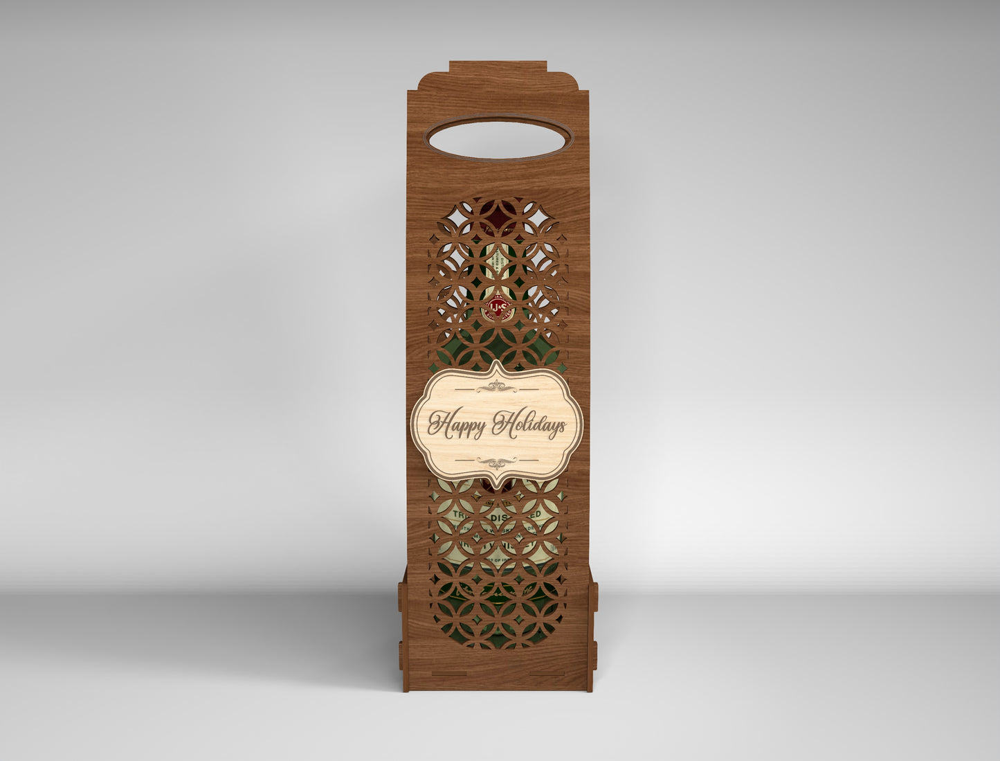 Wooden Wine Bottle Gift Box Bundle SVG Laser Cut File for xTool and Glowforge