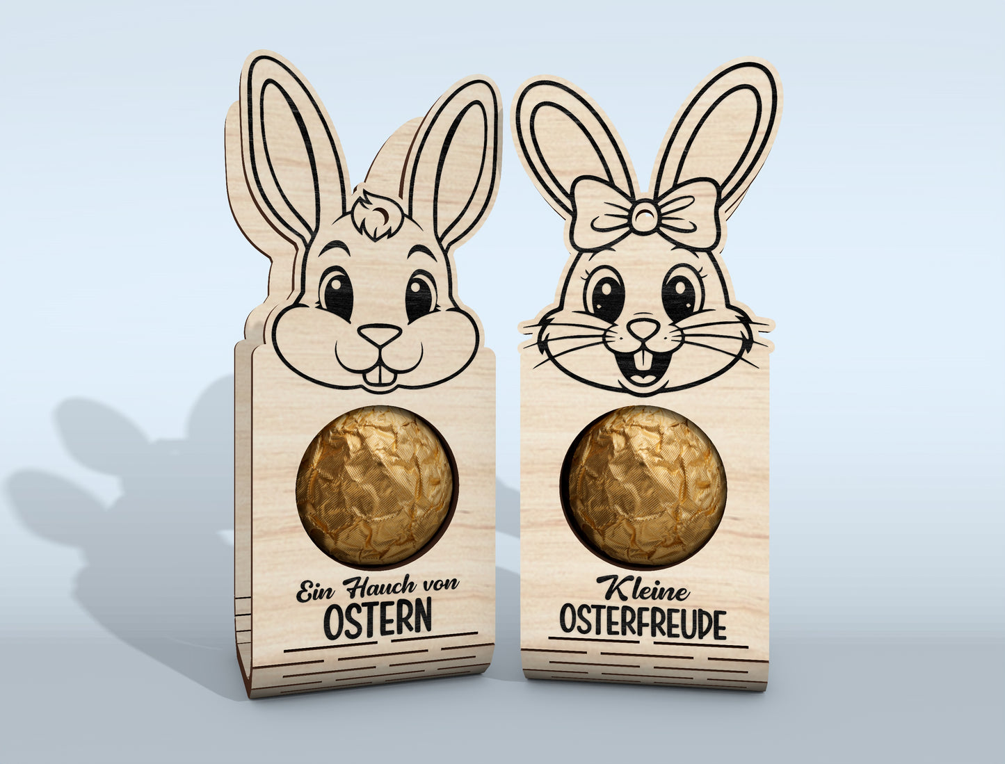 Easter Bunny Chocolate Holder SVG Bundle 18 Designs for Glowforge
