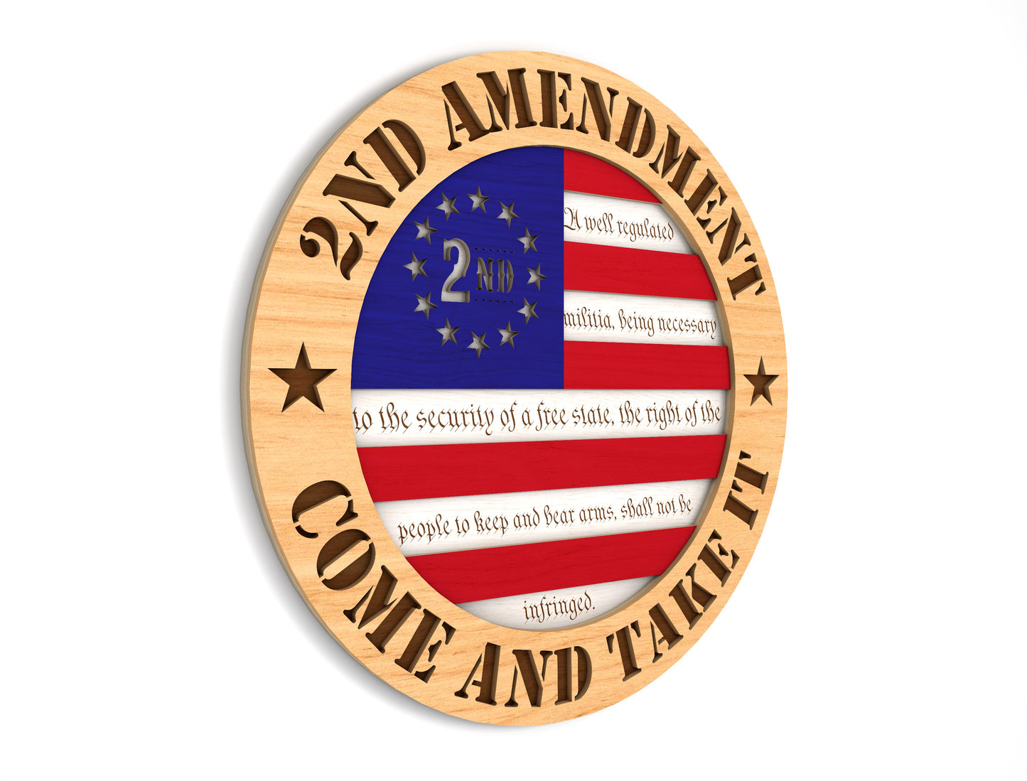 Second Amendment Skull SVG Laser Cut File for xTool and LightBurn