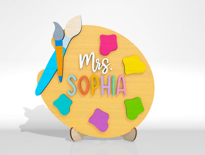 Personalized Teacher Door Sign SVG Bundle Laser Cut File