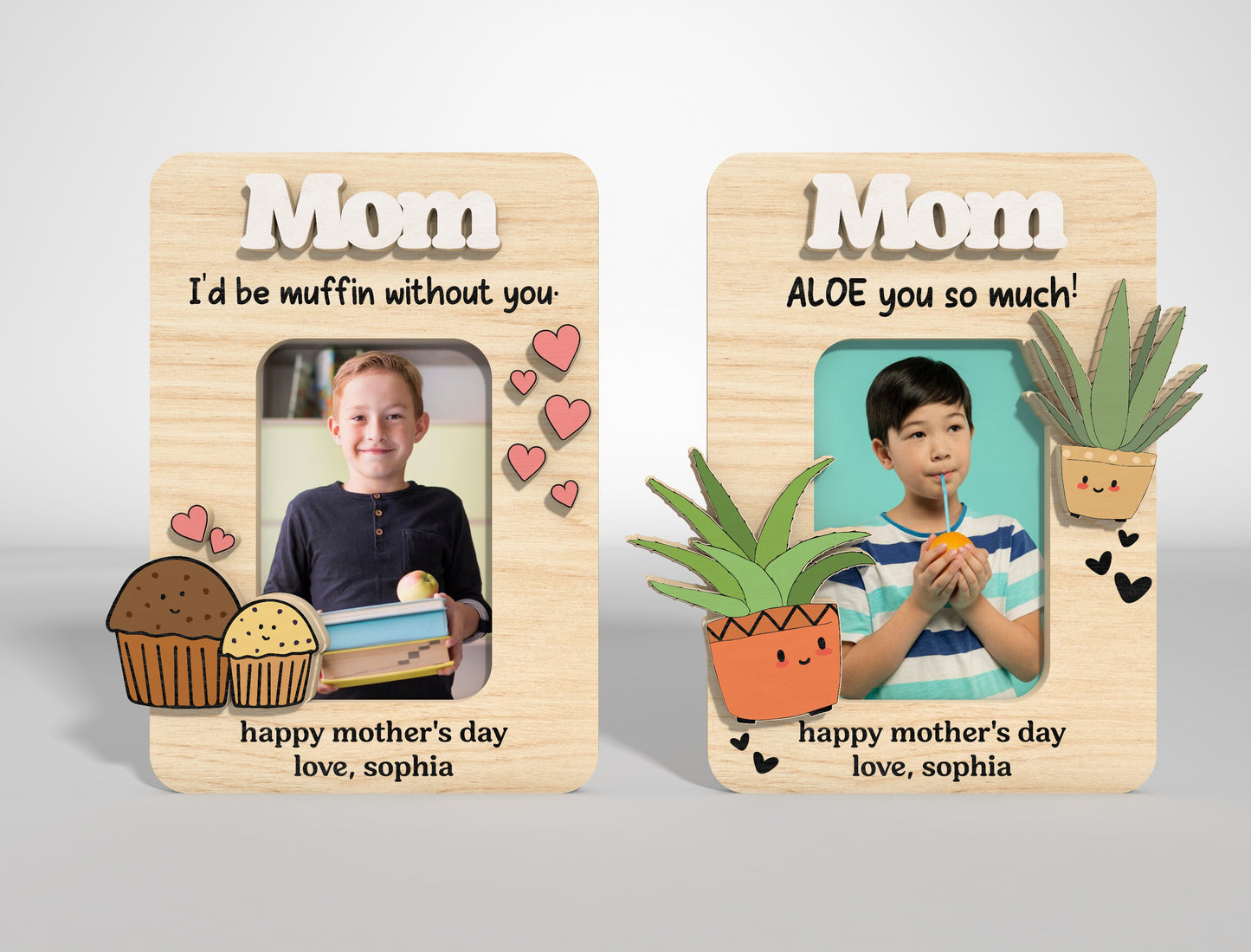 Cute Mom Photo Magnet SVG Pizza Quote Bundle for Glowforge and xTool