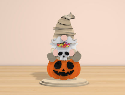 Halloween Pumpkin Gnome SVG Bundle Laser Cut File | 6 Cute Gnome Designs | Spooky Tabletop Decor | Glowforge, xTool, LightBurn, etc.