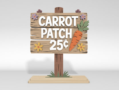 Easter Bunny Gnome Carrot Patch Shelf Sitter SVG Bundle for Glowforge and xTool