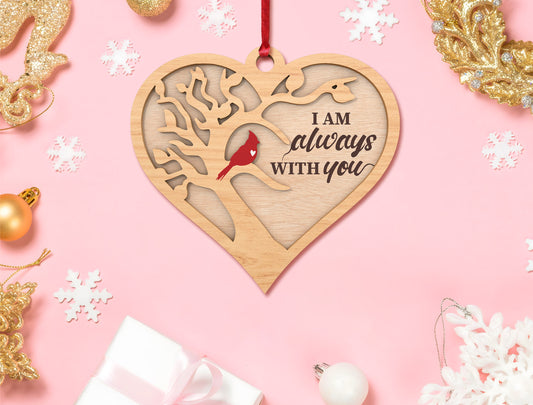 Cardinal Memorial Heart Ornament SVG Bundle Laser Cut File for Glowforge xTool LightBurn